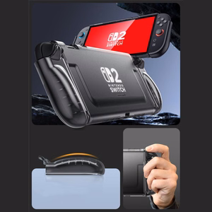 Supcase Crystal Ümbris jaoks Nintendo Switch 2 - Läbipaistev Must