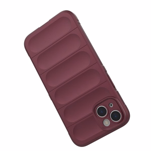 Magic Shield Case ümbris iPhone 14 Plus'ile elastne soomustatud ümbris burgundia värvusega