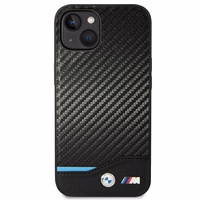 Ümbris BMW BMHCP14S22NBCK iPhone 14 6.1 "must / must Leather Carbon