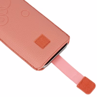 WONDER Deko Pouch Ümbris (Size L) jaoks Iphone 13 Mini/12 Mini/SE 2020/2022/7/8 peach