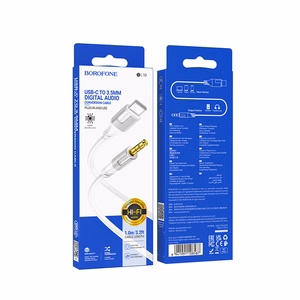 Borofone Kaabel AUX BL19 Creator - jack 3,5mm to Type C - 1 metre valge