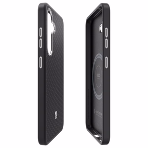 Samsung Enzo Aramid Case ümbris Samsung Galaxy S25+ mudelile, must-hõbedane