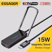 Juhtmevaba laadija Essager "Aurora" Magnetick Alus / Laadija Must 15W (Magsafe Compatible)