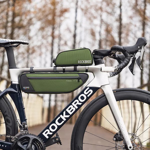 Rockbros 30120045001 ROAD TO SKY 0.7L veekindel jalgratta ülemise raamitoru kott, roheline