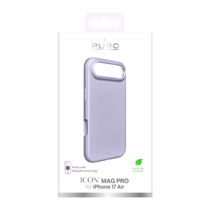Чехол Puro Icon Mag Pro Liquid Silicone для iPhone 17 Air, совместимый с MagSafe, с защитой камеры и алюминиевыми кнопками - розовый