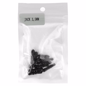 Silicone anti-dust plug Jack 3,5mm black - 10 pieces