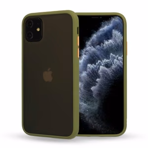 Vennus Color Button Bumper jaoks Samsung Galaxy A20S Olive