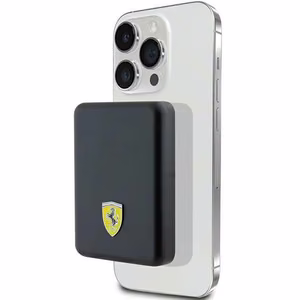 Akupank Ferrari Metal Logo MagSafe 15 W 5000 mAh – must