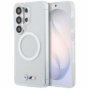 BMW IML Shockproof Metal Logo MagSafe Ümbris for Samsung Galaxy S26 Ultra - läbipaistev