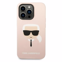 Karl Lagerfeld KLHMP14XSLKHLP iPhone 14 Pro Max 6.7 "hardcase light roosa / light roosa Silicone Karl`s Head Magsafe