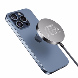 Acefast E24 Qi2 15W magnetiline induktiivlaadija 1.2m USB-C kaabliga - must