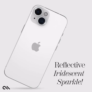 Case-Mate Sparkle Lens Protector kaameraobjektiivide kaitseklaas seadmele iPhone 15 / 15 Plus, Twinkle mustriga