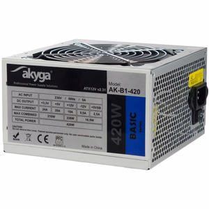 Akyga AK-B1-420 toiteplokk 420 W 20+4 pin ATX ATX hall