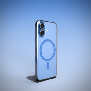 Puro Lite Mag TPU+PC Ümbris Compatible with MagSafe jaoks iPhone 17 - Läbipaistev with Sinine Ring