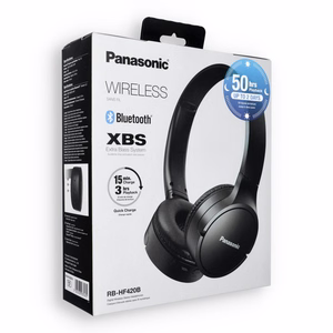 Juhtmevabad kõrvaklapid PANASONIC RB-HF420BE XBS (Extra Bass System) must