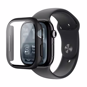 AmazingThing Radix Klaas Ekraanikaitse koos Ümbris jaoks Apple Kell Seeria 11 42mm - must