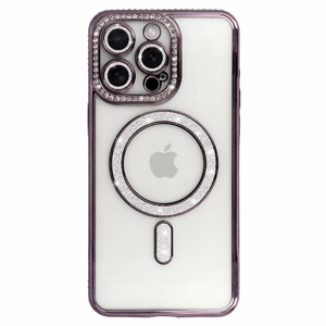 Bling Magsafe Ümbris jaoks Iphone 16 Pro purple