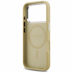 GUESS ümbris jaoks IPHONE 17 Pro compatible with MagSafe GUHMP17LPFGTSCMD (PU Glitter W/ Triangle Logo) kuldne