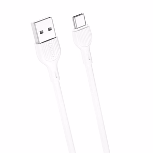 XO kaabel NB200 USB - USB-C 1,0m 2.1A, valge