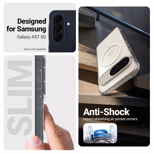 Crong Hybrid Clear Magnetic MagSafe ümbris seadmele Samsung Galaxy A57, läbipaistev