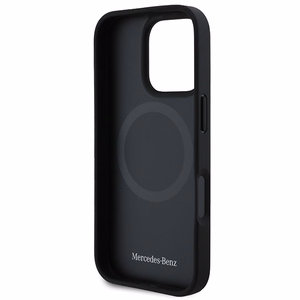 Mercedes Textured And Plain Leather MagSafe ümbris jaoks iPhone 16 Pro Max - punane