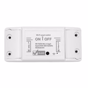 Одноканальный умный Wi-Fi-выключатель TUYA HS081355, 10 А, без измерения мощности