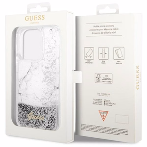 Guess GUHCP14LLCSGSGH iPhone 14 Pro 6.1" white/white hardcase Liquid Glitter Marble