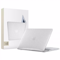 Tech-Protect SmartShell Ümbris jaoks MacBook Air 13" M2 / M3 / 2022-2024 - Clear-Glitter