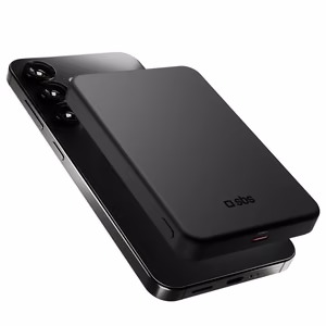SBS Mag Power Qi2 5000 mAh energiapank, mis ühildub MagSafe'iga - must