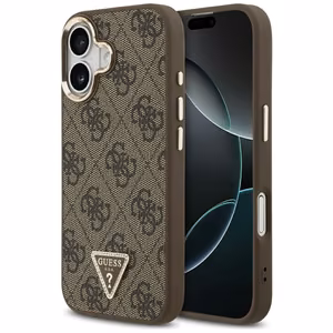 GUESS ümbris jaoks IPHONE 17 compatible with MagSafe GUHMP17SP4GTDGMW (4G PU W/ Triangle Logo) kuldne brown