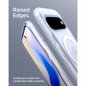 Spigen Ultra Hybrid Mag MagSafe ümbris Google Pixel 11-le, läbipaistev / valge