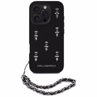 Karl Lagerfeld Saffiano Crystals w/Chain iPhone 16 Pro Ümbris - Must