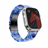 Strap to Apple Watch Forcell F-Design FA04 marbled resin clasp 38 / 40 / 41 mm sinine