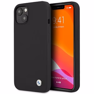 BMW Silikoonist allkirjastatud ümbris iPhone 13-le - must