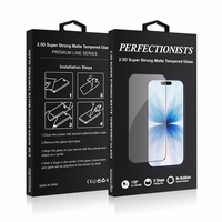 Perfektsionistid 2.5D Super tugev matt karastatud klaas Apple iPhone 15/16 must