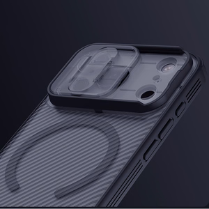 Nillkin CamShield Pro MagSafe Compatible Ümbris jaoks iPhone 17 Pro Max - Läbipaistev Must