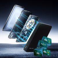 Blavec Akupank 10000mAh BJ-04 Slim 13,5mm - Type C - 22,5W magnetic Magsafe 3 in 1 (PBBJ04-MC10B) must glass