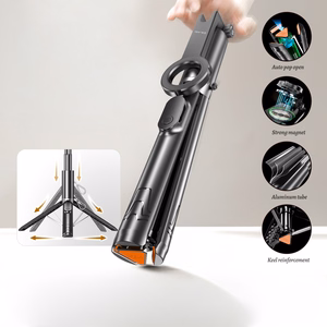 Blavec Selfie Stick Aluminium Fusion P-12 Magsafe Auto pop tripod + remote control 1,60 metres (SSFP12-MTRAPB160) black