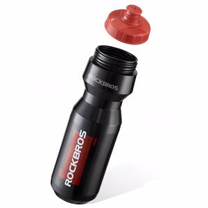 Rockbros 750 ml rattapudel - läbipaistev must punase huulikuga