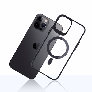3mk Satin Armor MagCase with MagSafe jaoks iPhone 12 Pro Max - Clear with must Frame
