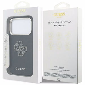 Guess FW Resin Logo Чехол для iPhone 17 Pro - чёрный