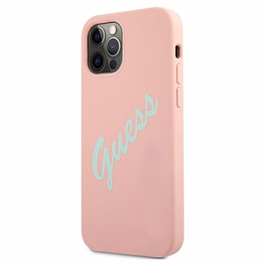 Guess GUHCP12MLSVSPG iPhone 12/12 Pro 6.1" roosa roosa/roosa roosa roosakas silikoonist korpus Vintage