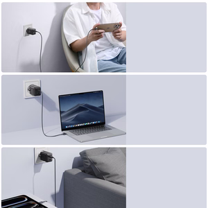 Joyroom JR-TCG17 seinaklaadija, 45 W, 2 × USB-C (EU-pistik), must