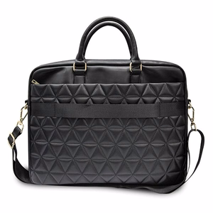 Стёганая сумка Guess для ноутбука 16" - чёрная