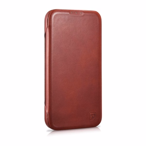 Чехол iCarer CE Oil Wax Premium Leather Folio для iPhone 14 Plus магнитный с откидной крышкой MagSafe красный