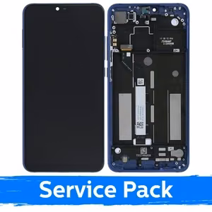 LCD ekraan ühilduv Xiaomi Mi 8 Lite raamiga / sinine / (Service Pack)
