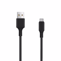 Setty autolaadija 1x USB 2,4A must + USB-C kaabel 1,0 m