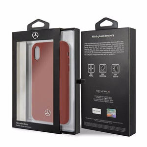 Mercedes Silicone Line iPhone Xr ümbris - punane