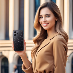 Crystal Glitter Ümbris jaoks Xiaomi Redmi 12 Hõbedane