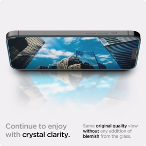 Spigen Glas.tR EZ Fit karastatud klaas iPhone 13 / 13 Pro / 14 / 16e jaoks